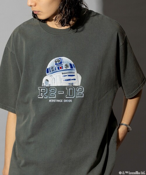 FREAK'S STORE(フリークスストア)の「FREAK’S STORE/フリークスストア STARWARS/スターウォーズ R2-D2 フロッキープリント ショートスリーブTシャツ/半袖/リラックスフィット(Tシャツ/カットソー・メンズ・ブラック/ネイビー/グリーン・MEDIUM/LARGE)」の18枚目の写真