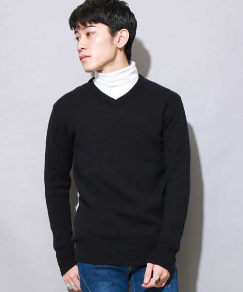 AKM Contemporary（エイケイエムコンテンポラリー）の「【AKM Contemporary】別注Vネックコットンニット（ニット/セーター・メンズ・ホワイト/ブラック/グレー/ネイビー・S/M/L）」の22枚目の写真