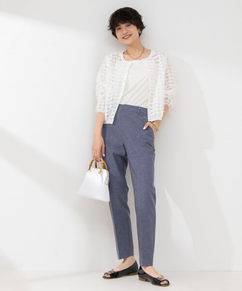 NOLLEY’S（ノーリーズ）の「ウォッシャブル美脚オックスパンツ（その他パンツ・レディース・オフホワイト/ブルー系その他6/ブラック・38/36/34/40）」の10枚目の写真