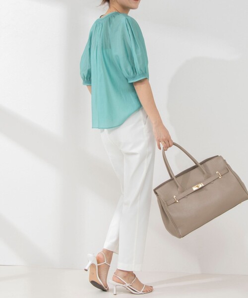 NOLLEY’S（ノーリーズ）の「ウォッシャブル美脚オックスパンツ（その他パンツ・レディース・オフホワイト/ブルー系その他6/ブラック・38/36/34/40）」の17枚目の写真