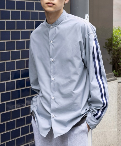 3.3 Field Trip (3.3フィールドトリップ)の「3.3 Field Trip/ラインバルーンシャツ 2120658(シャツ/ブラウス・メンズ・ダークグレー/ダークブルー・FREE)」の1枚目の写真