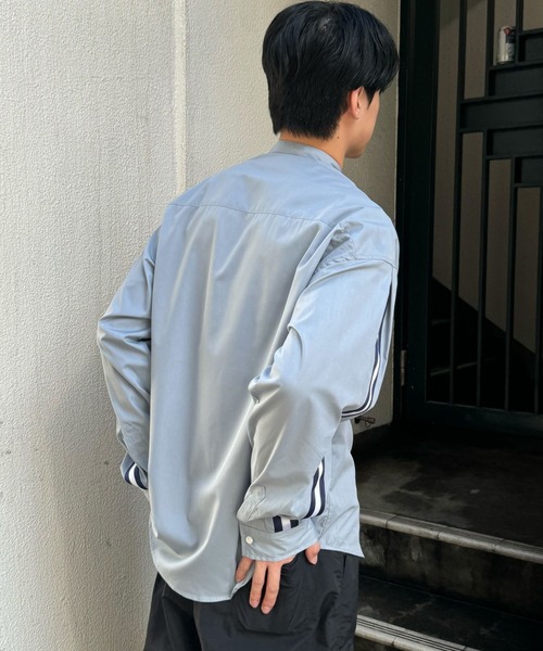 3.3 Field Trip (3.3フィールドトリップ)の「3.3 Field Trip/ラインバルーンシャツ 2120658(シャツ/ブラウス・メンズ・ダークグレー/ダークブルー・FREE)」の6枚目の写真