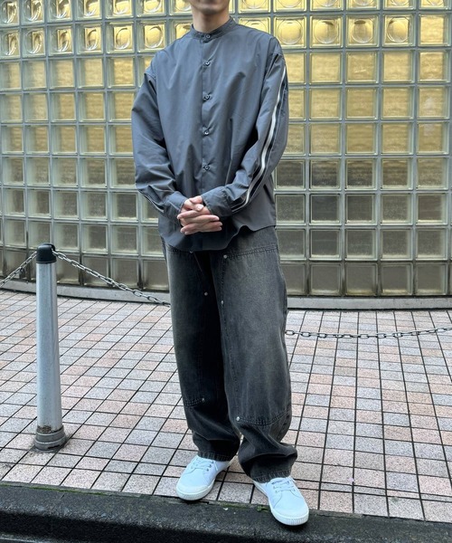 3.3 Field Trip (3.3フィールドトリップ)の「3.3 Field Trip/ラインバルーンシャツ 2120658(シャツ/ブラウス・メンズ・ダークグレー/ダークブルー・FREE)」の3枚目の写真