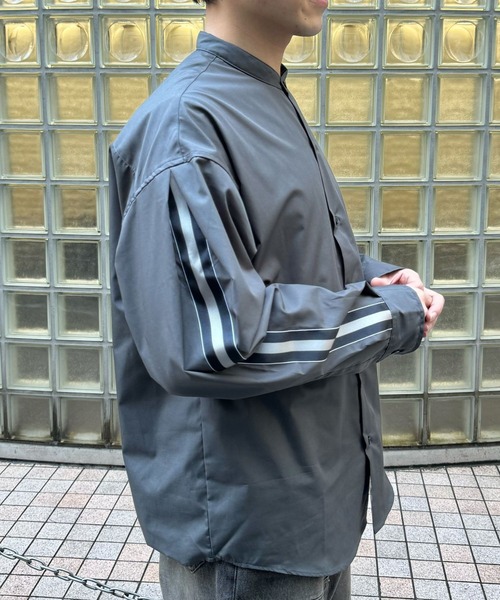 3.3 Field Trip (3.3フィールドトリップ)の「3.3 Field Trip/ラインバルーンシャツ 2120658(シャツ/ブラウス・メンズ・ダークグレー/ダークブルー・FREE)」の4枚目の写真