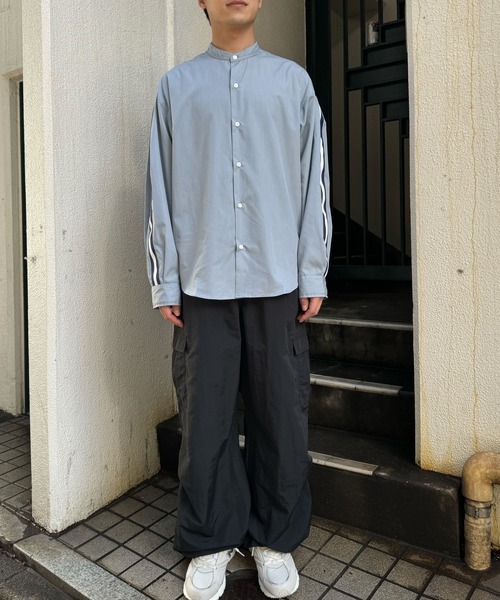 3.3 Field Trip (3.3フィールドトリップ)の「3.3 Field Trip/ラインバルーンシャツ 2120658(シャツ/ブラウス・メンズ・ダークグレー/ダークブルー・FREE)」の7枚目の写真