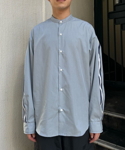 3.3 Field Trip (3.3フィールドトリップ)の「3.3 Field Trip/ラインバルーンシャツ 2120658(シャツ/ブラウス・メンズ・ダークグレー/ダークブルー・FREE)」の8枚目の写真