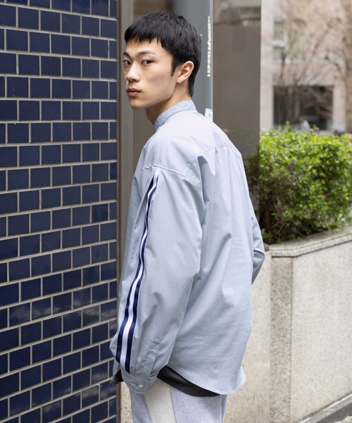 3.3 Field Trip (3.3フィールドトリップ)の「3.3 Field Trip/ラインバルーンシャツ 2120658(シャツ/ブラウス・メンズ・ダークグレー/ダークブルー・FREE)」の21枚目の写真