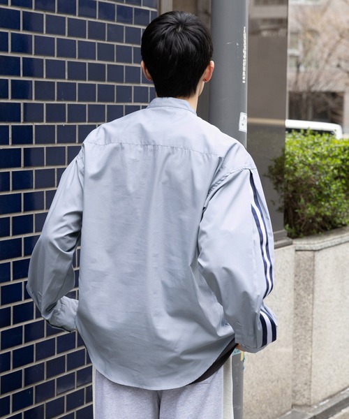 3.3 Field Trip (3.3フィールドトリップ)の「3.3 Field Trip/ラインバルーンシャツ 2120658(シャツ/ブラウス・メンズ・ダークグレー/ダークブルー・FREE)」の20枚目の写真