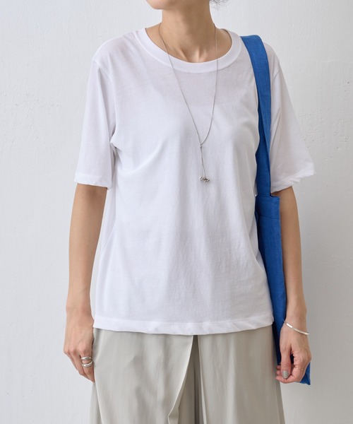 BEARDSLEY（ビアズリー）の「強撚Tシャツ（Tシャツ/カットソー・レディース・ホワイト/ブラック・FREE）」の3枚目の写真