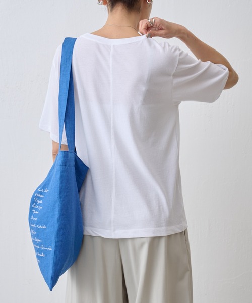 BEARDSLEY（ビアズリー）の「強撚Tシャツ（Tシャツ/カットソー・レディース・ホワイト/ブラック・FREE）」の5枚目の写真