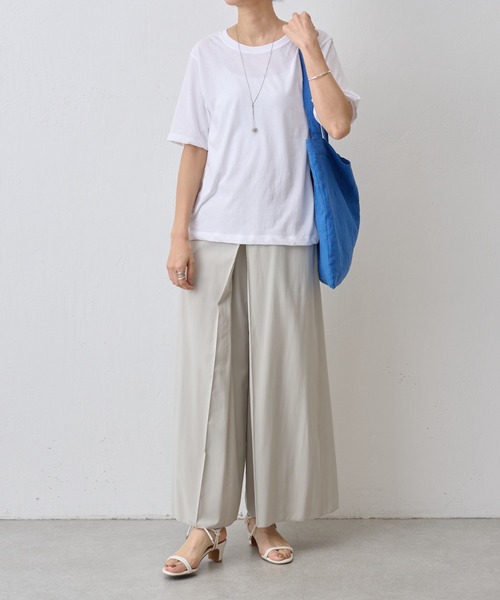 BEARDSLEY（ビアズリー）の「強撚Tシャツ（Tシャツ/カットソー・レディース・ホワイト/ブラック・FREE）」の7枚目の写真