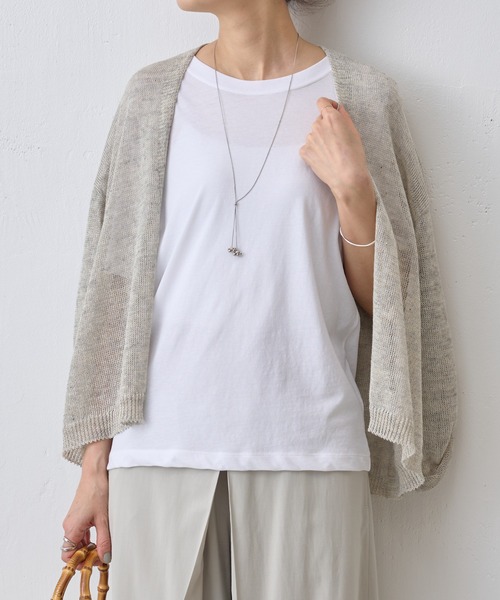 BEARDSLEY（ビアズリー）の「強撚Tシャツ（Tシャツ/カットソー・レディース・ホワイト/ブラック・FREE）」の11枚目の写真