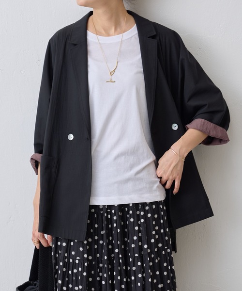 BEARDSLEY（ビアズリー）の「強撚Tシャツ（Tシャツ/カットソー・レディース・ホワイト/ブラック・FREE）」の13枚目の写真