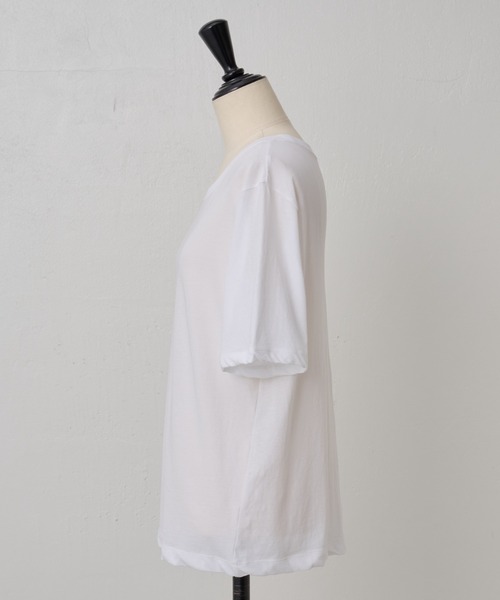 BEARDSLEY（ビアズリー）の「強撚Tシャツ（Tシャツ/カットソー・レディース・ホワイト/ブラック・FREE）」の17枚目の写真