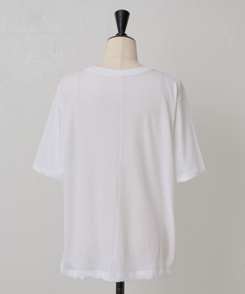 BEARDSLEY（ビアズリー）の「強撚Tシャツ（Tシャツ/カットソー・レディース・ホワイト/ブラック・FREE）」の18枚目の写真