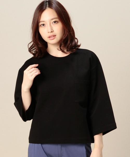 BEAUTY&YOUTH UNITED ARROWS（ビューティーアンドユースユナイテッドアローズ）の「BY コットンポンチ 6分袖プルオーバー◆（Tシャツ/カットソー・レディース・ホワイト/ブラック/ベージュ/オリーブ・フリー）」の3枚目の写真