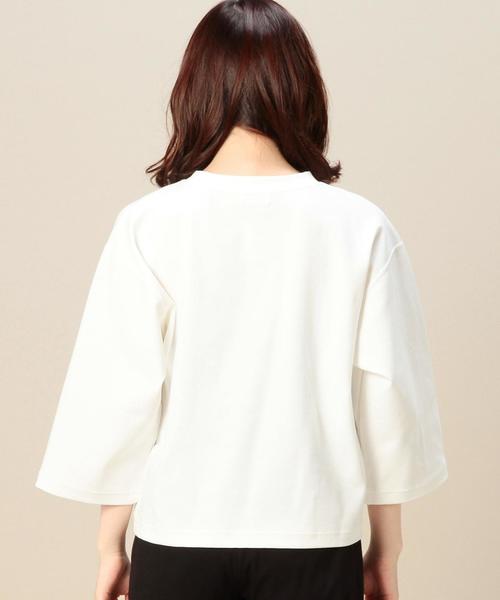 BEAUTY&YOUTH UNITED ARROWS（ビューティーアンドユースユナイテッドアローズ）の「BY コットンポンチ 6分袖プルオーバー◆（Tシャツ/カットソー・レディース・ホワイト/ブラック/ベージュ/オリーブ・フリー）」の7枚目の写真