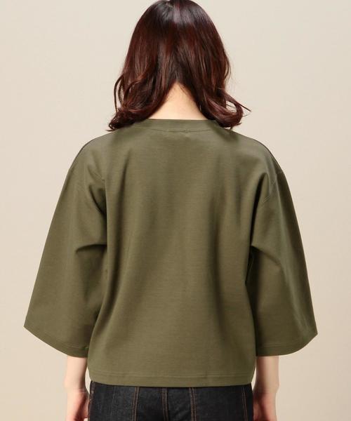 BEAUTY&YOUTH UNITED ARROWS(ビューティーアンドユースユナイテッドアローズ)の「BY コットンポンチ 6分袖プルオーバー◆(Tシャツ/カットソー・レディース・ホワイト/ブラック/ベージュ/オリーブ・フリー)」の11枚目の写真