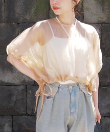 tiptop | シアー裾ドロストリボンブラウス(シャツ/ブラウス)