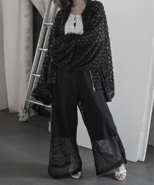 Utusiyo(ウツシヨ)の「mesh pants 粗(その他パンツ・メンズ・ブラック/ホワイト・FREE)」の4枚目の写真