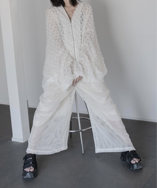 Utusiyo(ウツシヨ)の「mesh pants 粗(その他パンツ・メンズ・ブラック/ホワイト・FREE)」の6枚目の写真