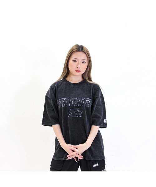 STARTER（スターター）の「ケミカル加工　天竺プリント半TEE（Tシャツ/カットソー・メンズ・ブラック系2/ブラック系1/ブラック系3・M/XL/L）」の4枚目の写真