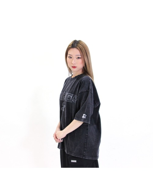 STARTER（スターター）の「ケミカル加工　天竺プリント半TEE（Tシャツ/カットソー・メンズ・ブラック系2/ブラック系1/ブラック系3・M/XL/L）」の5枚目の写真