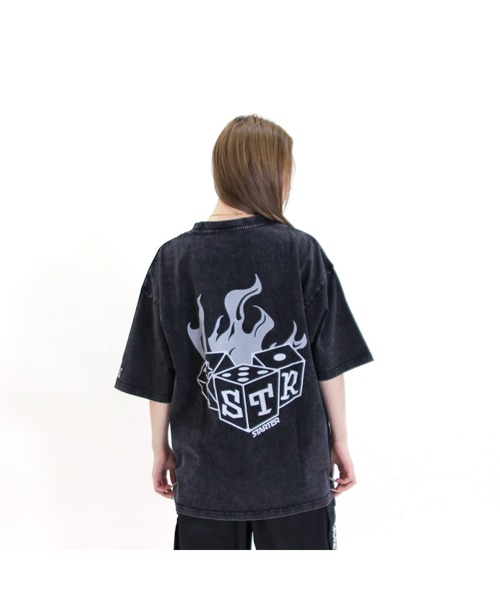 STARTER（スターター）の「ケミカル加工　天竺プリント半TEE（Tシャツ/カットソー・メンズ・ブラック系2/ブラック系1/ブラック系3・M/XL/L）」の12枚目の写真