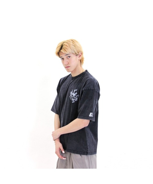 STARTER（スターター）の「ケミカル加工　天竺プリント半TEE（Tシャツ/カットソー・メンズ・ブラック系2/ブラック系1/ブラック系3・M/XL/L）」の13枚目の写真