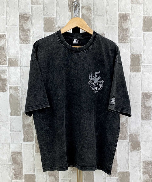 STARTER（スターター）の「ケミカル加工　天竺プリント半TEE（Tシャツ/カットソー・メンズ・ブラック系2/ブラック系1/ブラック系3・M/XL/L）」の15枚目の写真