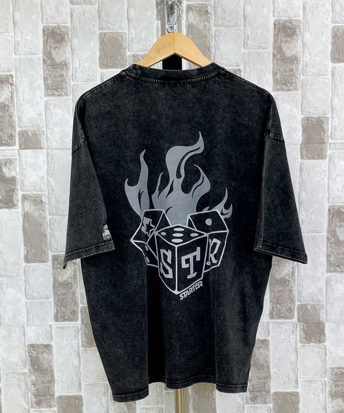 STARTER（スターター）の「ケミカル加工　天竺プリント半TEE（Tシャツ/カットソー・メンズ・ブラック系2/ブラック系1/ブラック系3・M/XL/L）」の16枚目の写真