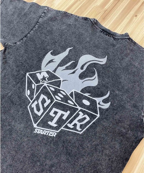 STARTER（スターター）の「ケミカル加工　天竺プリント半TEE（Tシャツ/カットソー・メンズ・ブラック系2/ブラック系1/ブラック系3・M/XL/L）」の18枚目の写真