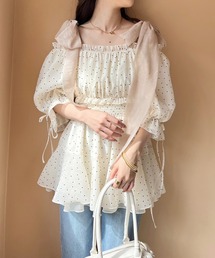 one after another NICE CLAUP | リボン取り外しできる/リボンチュールブラウス(シャツ/ブラウス)