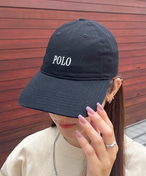 POLO BCS(ポロ ビーシーエス)の「【POLO BCS】POLO embroidery law cap クラシカルポロ刺繍ベースボールキャップ(キャップ・レディース・ホワイト/ブラック/ベージュ/ネイビー/グリーン/ブラウン/バーガンディー/ネイビー系2・FREE)」の2枚目の写真