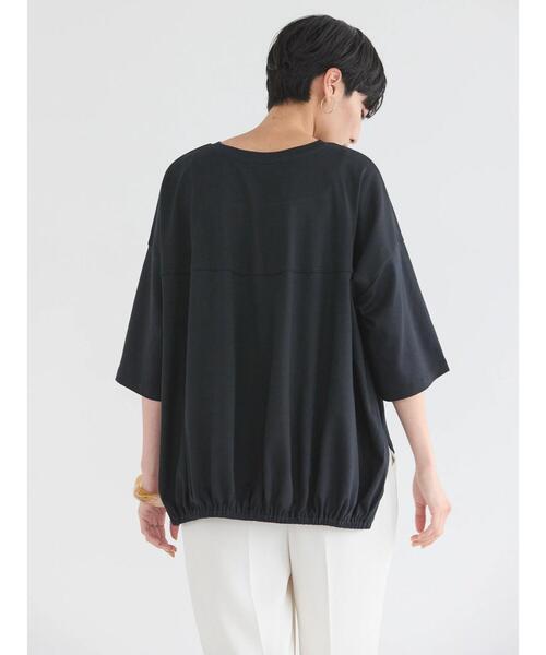 AMERICAN HOLIC(アメリカンホリック)の「バックギャザーロゴカットプルオーバー(Tシャツ/カットソー・レディース・ブラック/オフホワイト・M/L)」の5枚目の写真