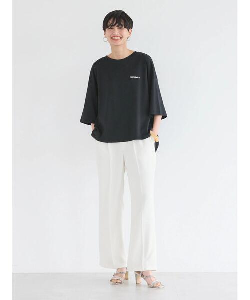 AMERICAN HOLIC(アメリカンホリック)の「バックギャザーロゴカットプルオーバー(Tシャツ/カットソー・レディース・ブラック/オフホワイト・M/L)」の7枚目の写真