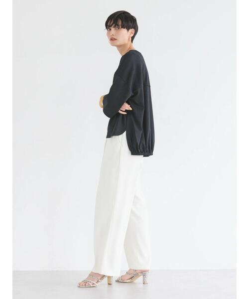 AMERICAN HOLIC(アメリカンホリック)の「バックギャザーロゴカットプルオーバー(Tシャツ/カットソー・レディース・ブラック/オフホワイト・M/L)」の8枚目の写真