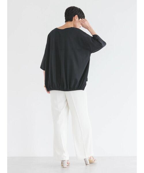 AMERICAN HOLIC(アメリカンホリック)の「バックギャザーロゴカットプルオーバー(Tシャツ/カットソー・レディース・ブラック/オフホワイト・M/L)」の9枚目の写真
