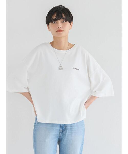 AMERICAN HOLIC(アメリカンホリック)の「バックギャザーロゴカットプルオーバー(Tシャツ/カットソー・レディース・ブラック/オフホワイト・M/L)」の10枚目の写真