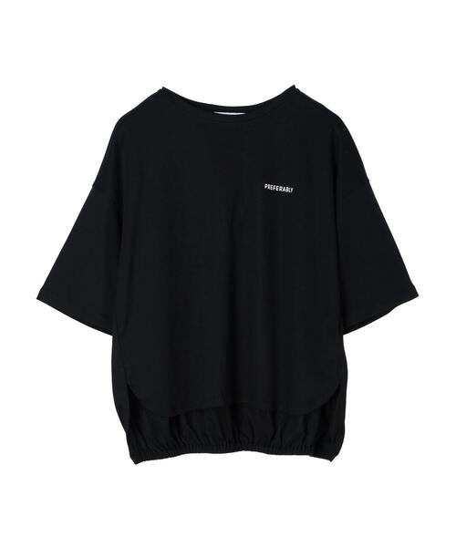 AMERICAN HOLIC(アメリカンホリック)の「バックギャザーロゴカットプルオーバー(Tシャツ/カットソー・レディース・ブラック/オフホワイト・M/L)」の21枚目の写真