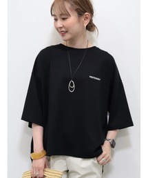 バックギャザーロゴカットプルオーバー
