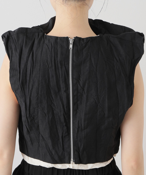 Charles Chaton（シャルルシャトン）の「cropped blouse │ pillings（シャツ/ブラウス・レディース・ブラック/ベージュ・FREE）」の13枚目の写真