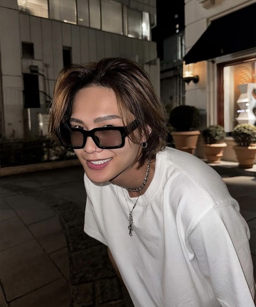 FLEX(フレックス)の「box square 2 sunglasses / ボックススクエア サングラス(サングラス・レディース・ブラック系2/ブラウン/ベージュ/ブラック系1/ブラック・FREE)」の7枚目の写真