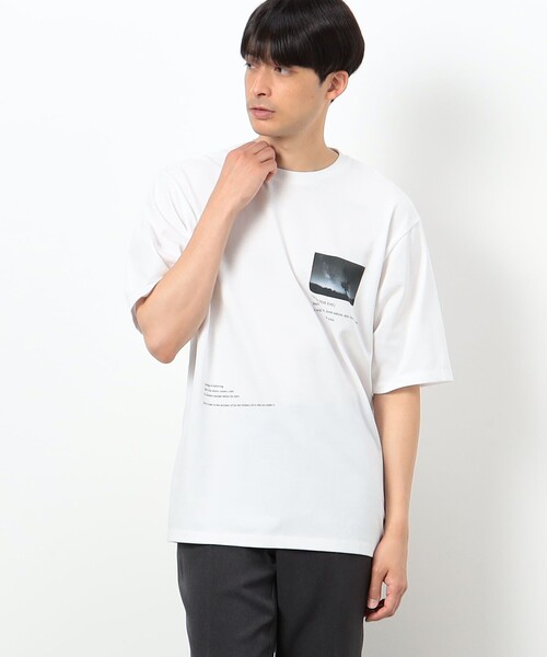 COMME CA ISM(コムサイズム)の「【接触冷感機能】 Feel-Cool フォト&メッセージTシャツ 「Starry sky」(Tシャツ/カットソー・メンズ・ホワイト・M/L)」の3枚目の写真