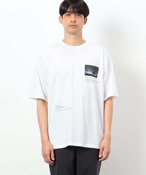 COMME CA ISM(コムサイズム)の「【接触冷感機能】 Feel-Cool フォト&メッセージTシャツ 「Starry sky」(Tシャツ/カットソー・メンズ・ホワイト・M/L)」の2枚目の写真