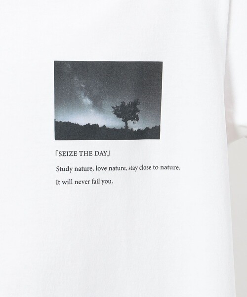 COMME CA ISM(コムサイズム)の「【接触冷感機能】 Feel-Cool フォト&メッセージTシャツ 「Starry sky」(Tシャツ/カットソー・メンズ・ホワイト・M/L)」の7枚目の写真