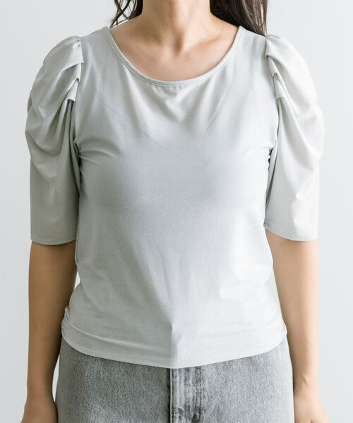 OLIVE des OLIVE(オリーブデオリーブ)の「ベーシックシアインナー 1041060750(Tシャツ/カットソー・レディース・ブラック/シルバー/オフホワイト/チャコールグレー・FREE)」の17枚目の写真