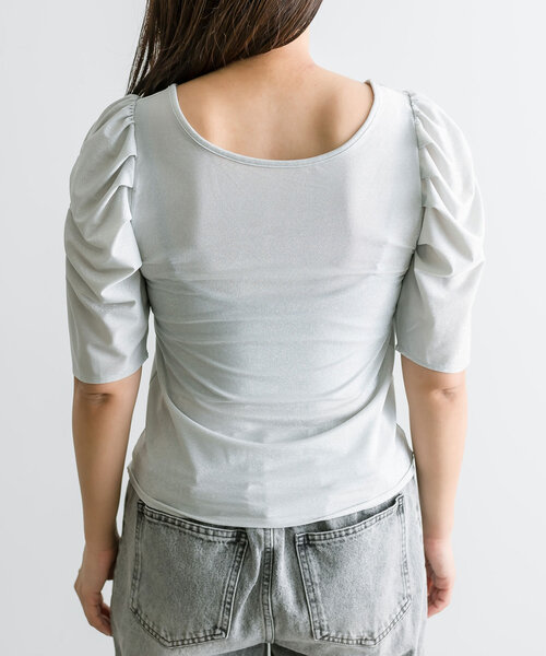 OLIVE des OLIVE(オリーブデオリーブ)の「ベーシックシアインナー 1041060750(Tシャツ/カットソー・レディース・ブラック/シルバー/オフホワイト/チャコールグレー・FREE)」の19枚目の写真