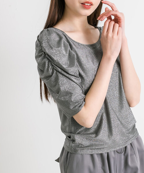OLIVE des OLIVE(オリーブデオリーブ)の「ベーシックシアインナー 1041060750(Tシャツ/カットソー・レディース・ブラック/シルバー/オフホワイト/チャコールグレー・FREE)」の14枚目の写真