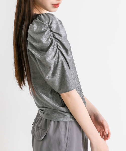 OLIVE des OLIVE(オリーブデオリーブ)の「ベーシックシアインナー 1041060750(Tシャツ/カットソー・レディース・ブラック/シルバー/オフホワイト/チャコールグレー・FREE)」の15枚目の写真